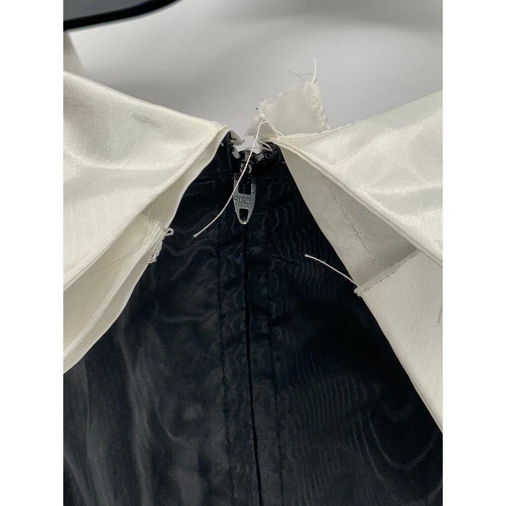 UNBRANDED Women's Black-White Pleated Shoulder Dress SZ S - Picture 9 of 11